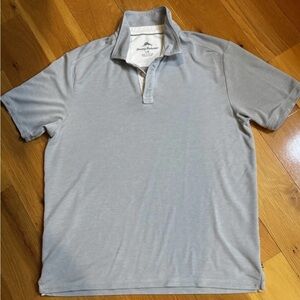 Classic Tommy Bahama Men's Polo Shirt Short Sleeve Men’s Large Light Blue Marlin